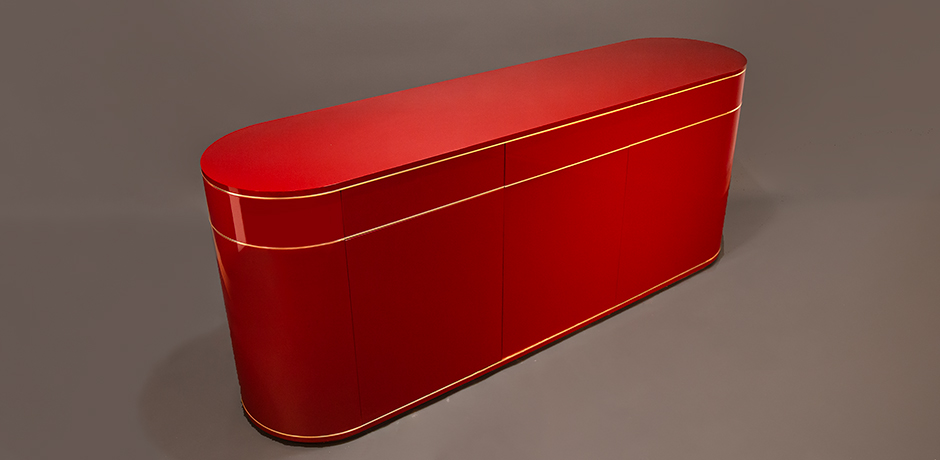 Willy-Rizzo-Mario-Sabot-sideboard-red-shelves
