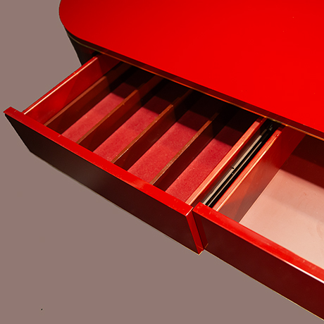 Willy-Rizzo-Mario-Sabot-sideboard-red