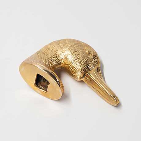 ente-flaschenoeffner-silber-gold-vintage