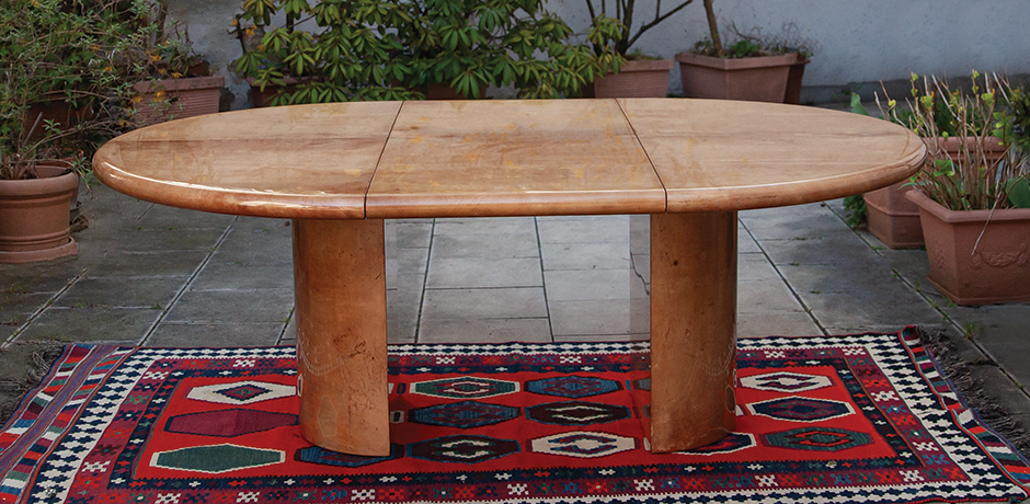 Aldo-Tura-dining-table-cream-brown-extendable