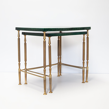 Aldo-Tura-nesting-tables-green-itally