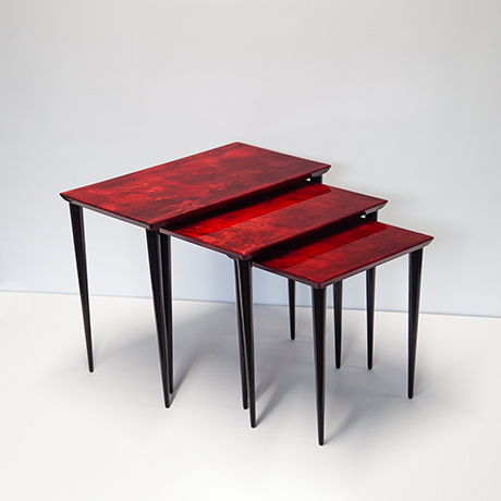 Aldo-Tura-nesting-tables-red-italy