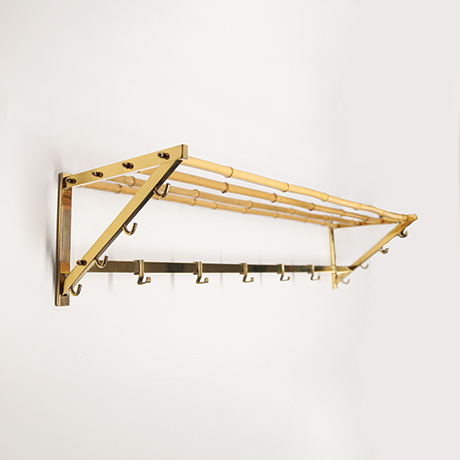 Schlichtes DesignAntonia-Campi-Coat-Rack-Bamboo-Brass