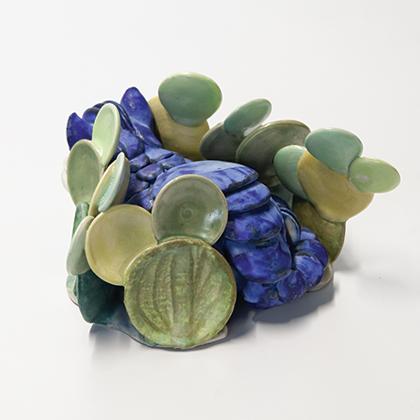 Beate-Kuhn-cat-ceramic-sculpture-blue