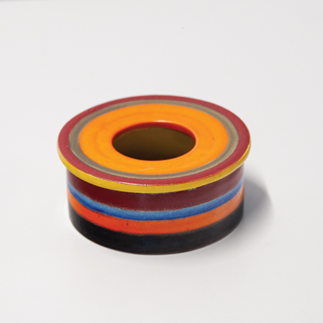 Gambone-keramik-aschenbecher-orange-gestreift