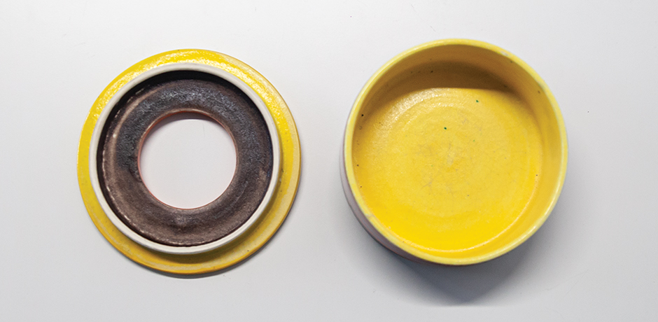 Gambone-keramik-aschenbecher-orange-gestreift