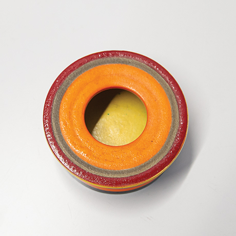 Gambone-keramik-aschenbecher-orange-gestreift
