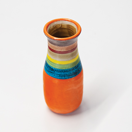 Gambone-vase-round-striped-orange