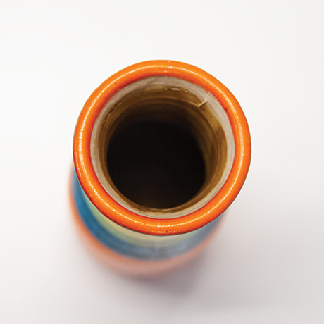 Gambone-vase-round-striped-orange
