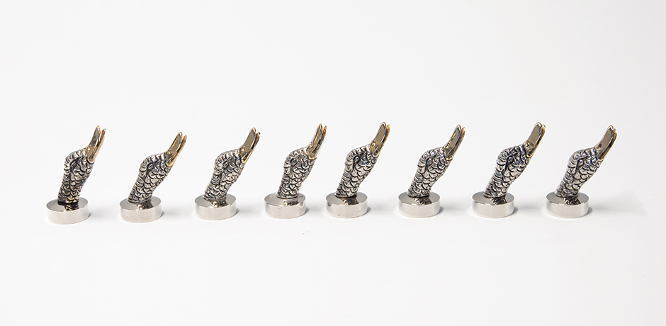 Gucci-duck-paperweight-silver-card-holder
