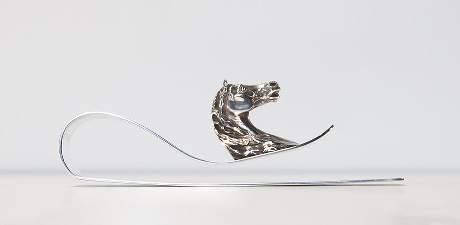 Hermès-Horse-Head-paper-clip-silver