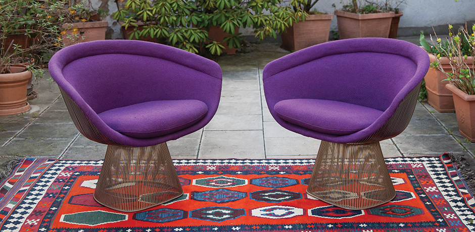Schlichtes DesignWarren-Platner-Dining-Lounge-Chairs-Purple-Knoll-International