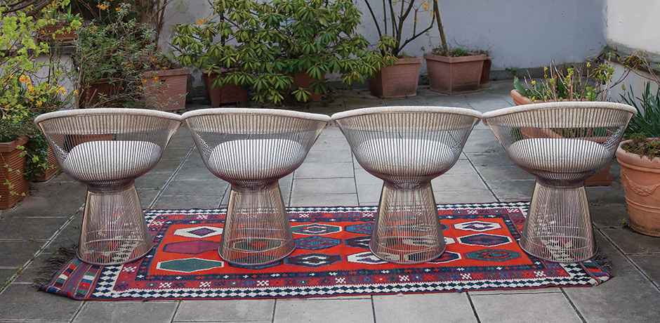 Warren-Platner-Dining-Lounge-Chairs-beige-Knoll-International
